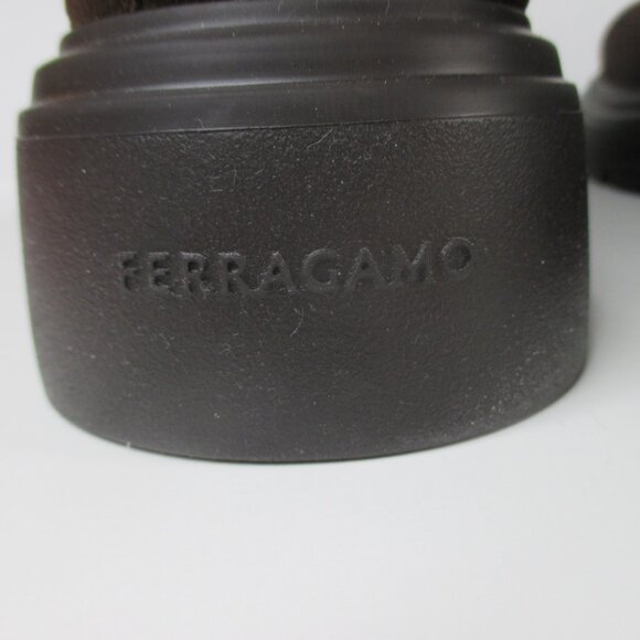 Ferragamo Mens Size 8 Brown Suede Pull-on Boots Made in Italy NWT main image 5